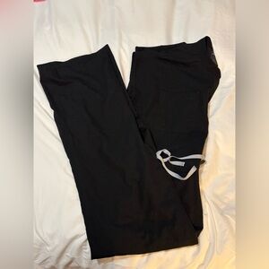 Figs Black Jumpsuit with White Drawstring